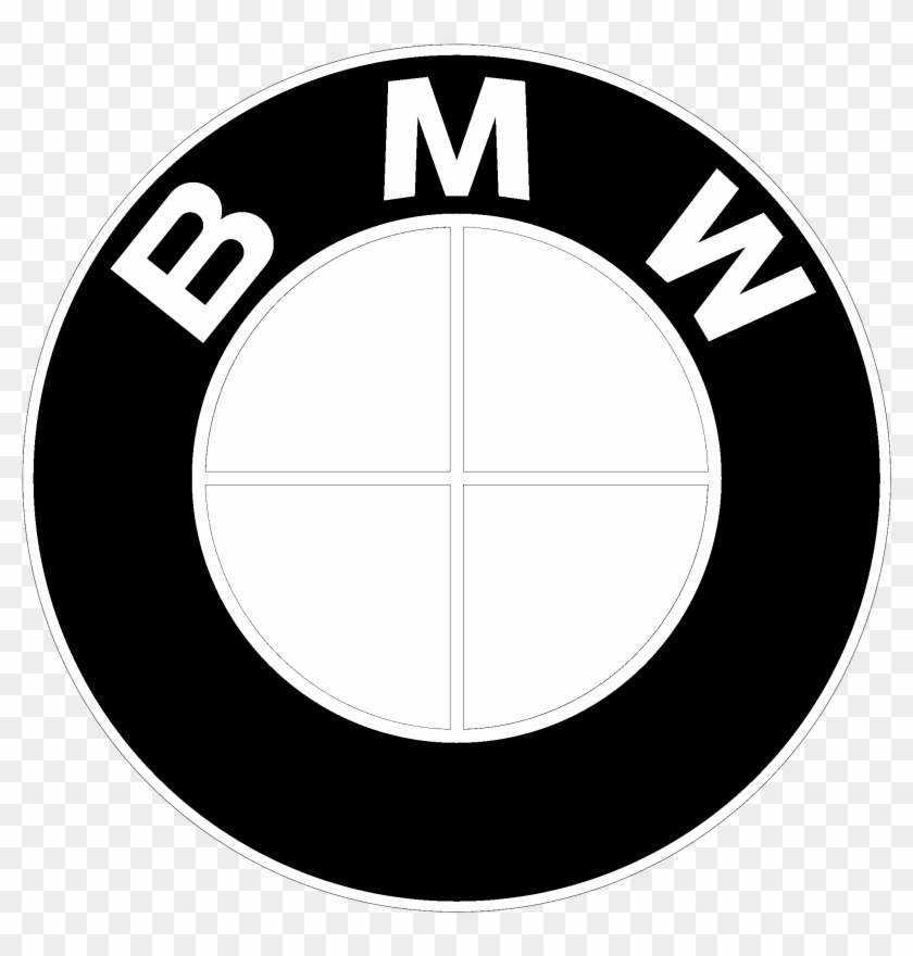 Bmw 01 Logo Black And White - Circle Clipart