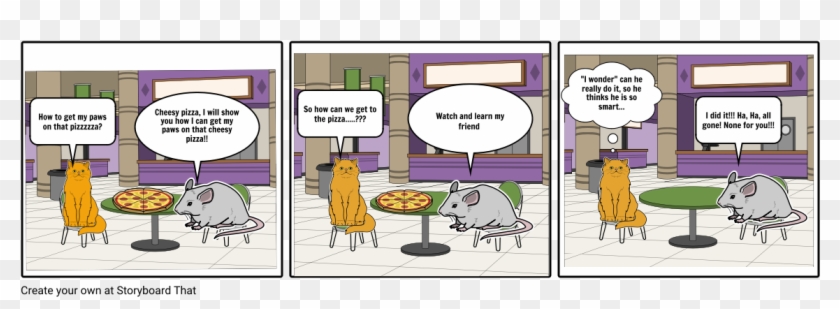 The Cat And Rat - Cartoon Clipart #2997999