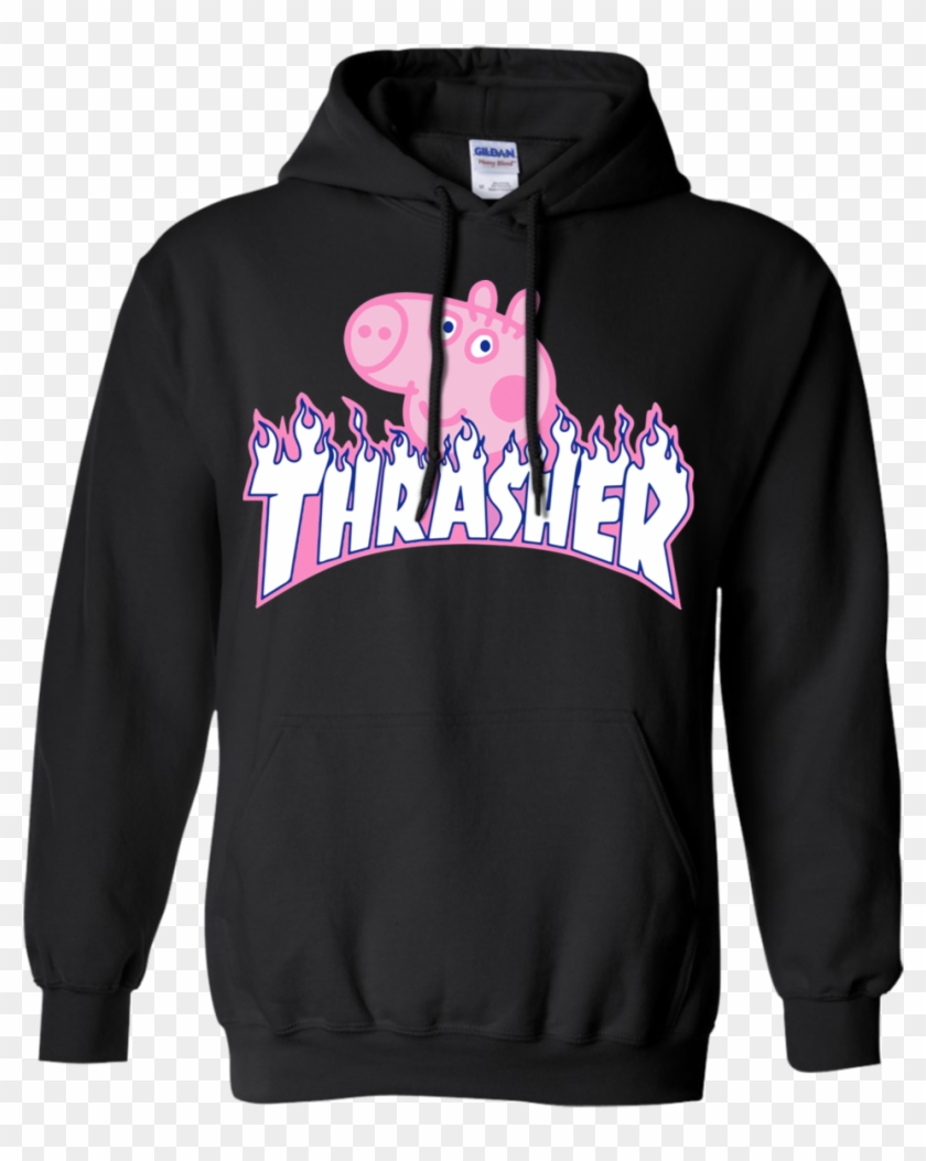Agr Peppa Pig X Thrasher Parody Hoodie Display - Peppa Pig Thrasher Hoodie Clipart #2998600