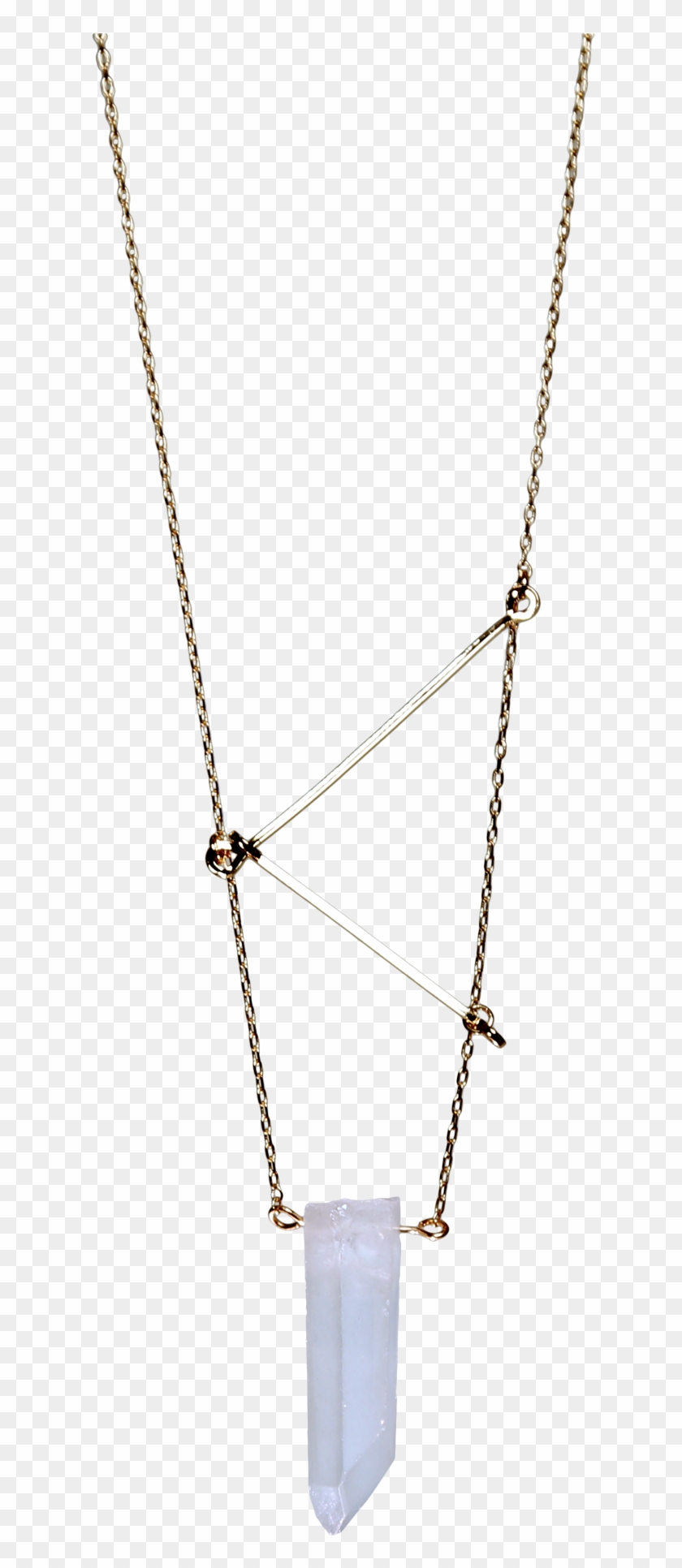 Clear Quartz Geometric Crystal - Necklace Clipart