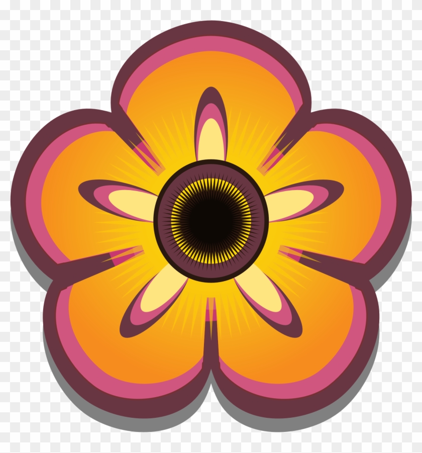 Colorful Animated Flower Clipart