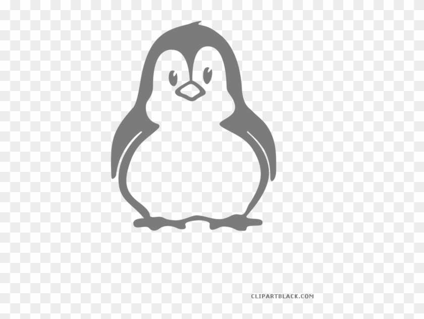 Clip Free Stock Black And White Animal Free Images - Penguin Cartoon Black And White - Png Download #2999537