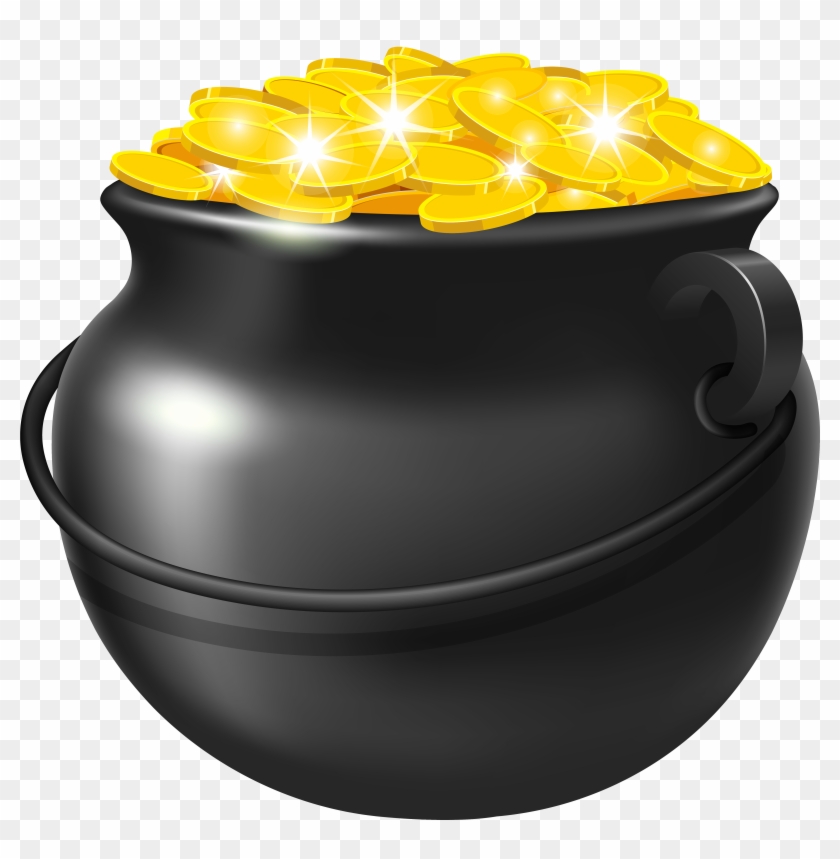 Free Png Download Black Pot Of Gold Png Images Background - Pot Of Gold Transparent Clipart #30224