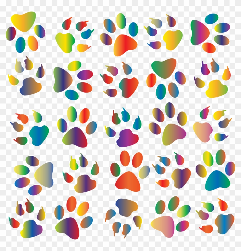 Big Image - Dog Paw Prints Clipart