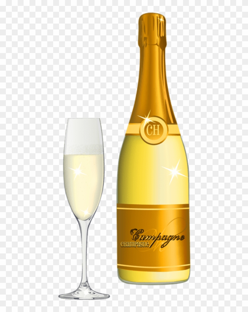 Free Png Download Champagne And Glass Png Vector Png - Party Wine Bottle Png Clipart