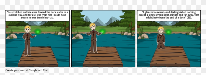 Gatsby Green Light - Cartoon Clipart #30487
