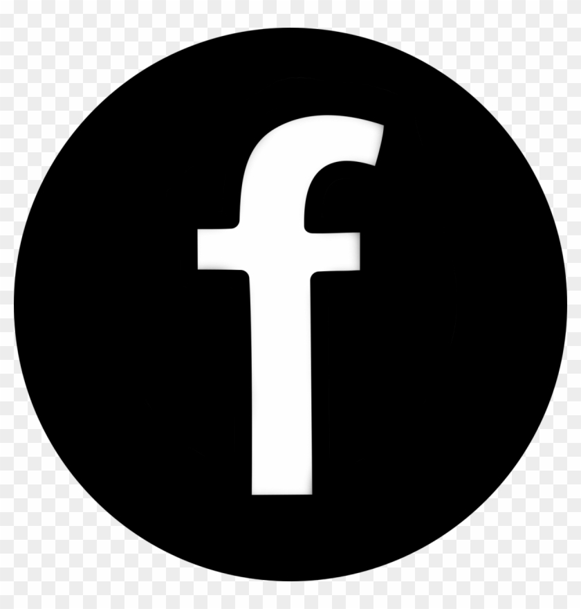 Facebook Black Background - Facebook Icon Png White Clipart #30757