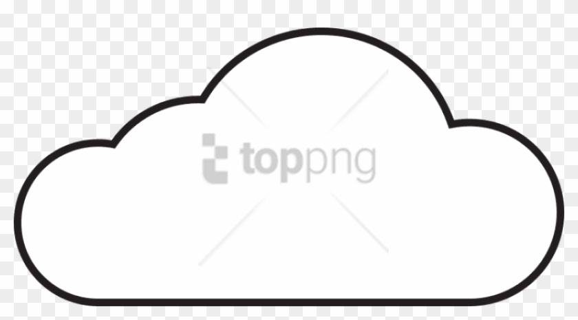 Download Free Printable Clipart And Coloring Pages - White Cloud On Black Background - Png Download