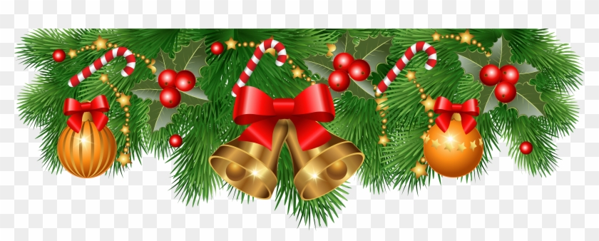 Christmas Decorations Clipart Borders - Png Download