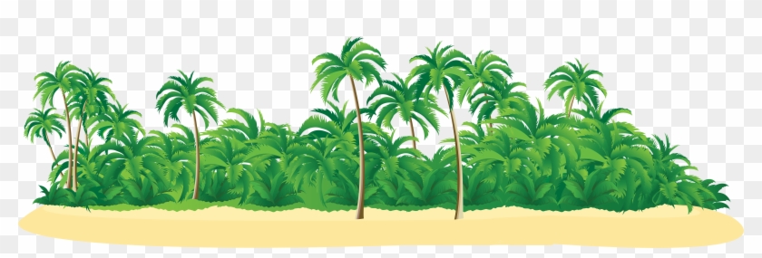 Summer Tropical Island With Palm Trees Png Clip Art - Island Png Transparent Png