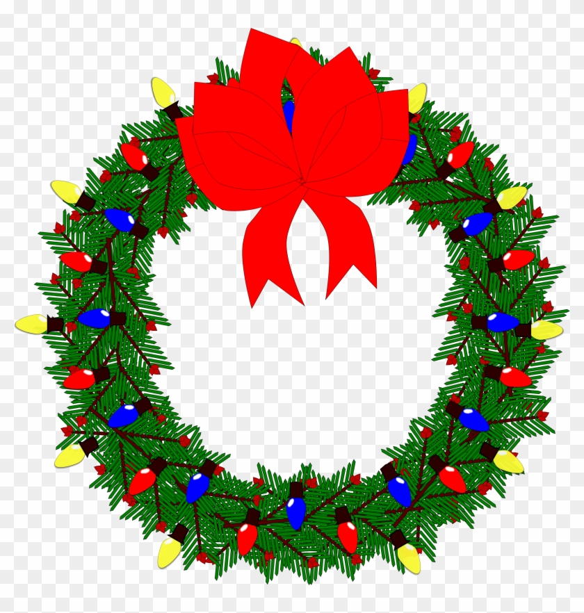 Christmas Wreaths Clip Art Christmas Christmas Day - Christmas Wreath Clipart Transparent - Png Download