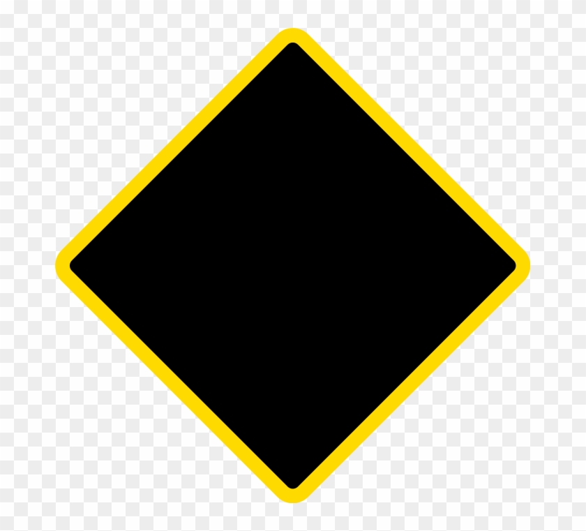 Diamond Warning Sign - Sign Clipart