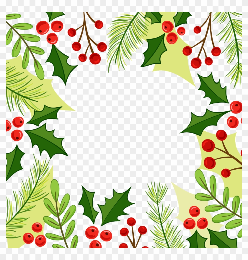 Christmas Corner Border Design Clip Art - Png Download
