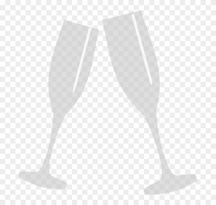 Graphic Transparent Library Glass Celebration Frames - Champagne Glass White Png Clipart #31325