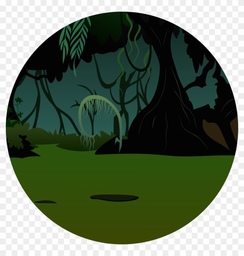 Image Library Library Vector Jungle Circle - Circle Forest Cartoon Clipart #31712