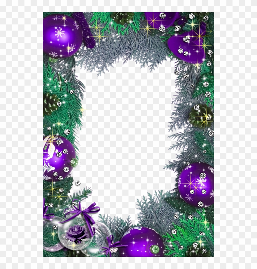 Frameworks, Noel Christmas Boarders, Christmas Background, - Purple And Gold Christmas Border Transparent Clipart #31731
