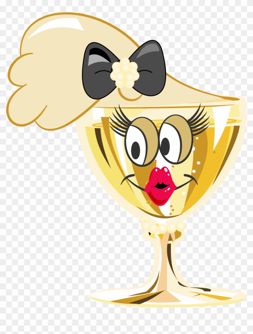 Champagne Glass Clip Art - Buon Compleanno Silvia Gif - Png Download
