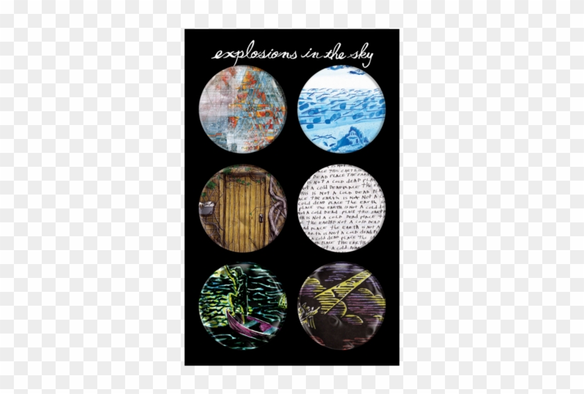 Explosions In The Sky Album Cover Button Set - Explosions In The Sky Album Cover Clipart