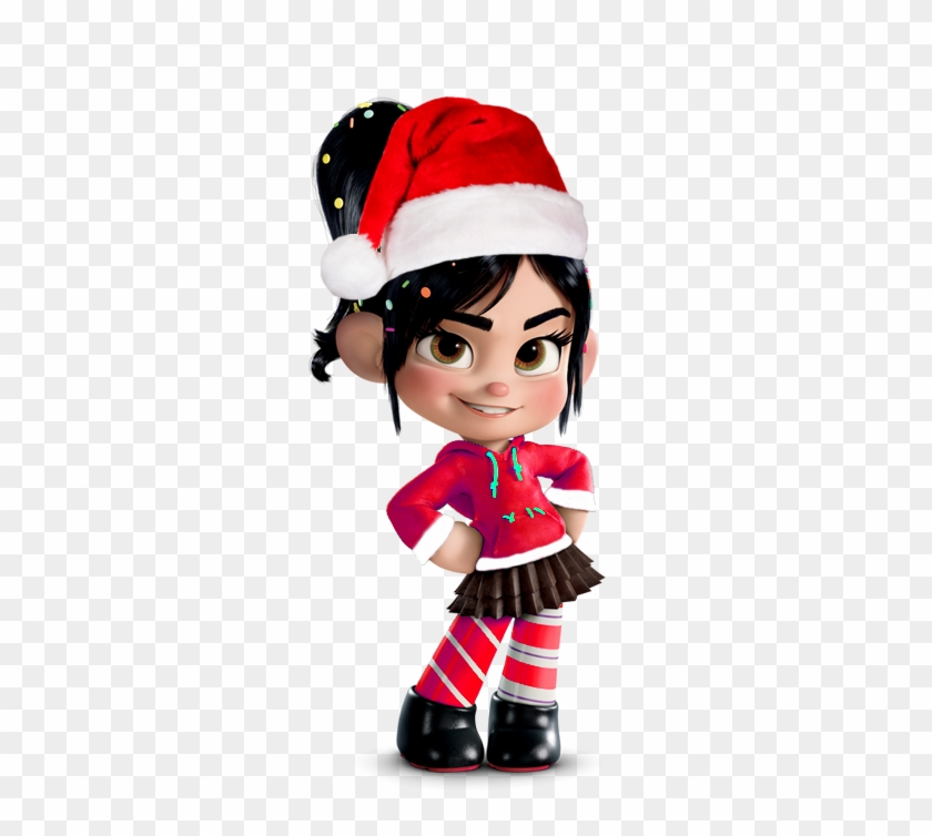 Vanellope In A Christmas Casual With Santa Hat - Vanellope Sugar Rush Racers Clipart