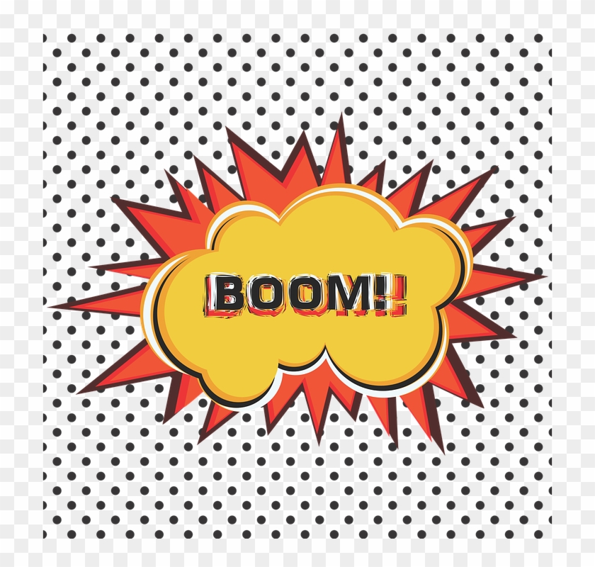 Explosion, Exploding, Pop Art, Boom, Explode, Cartoon - Transparent Background Flower Blue Clipart