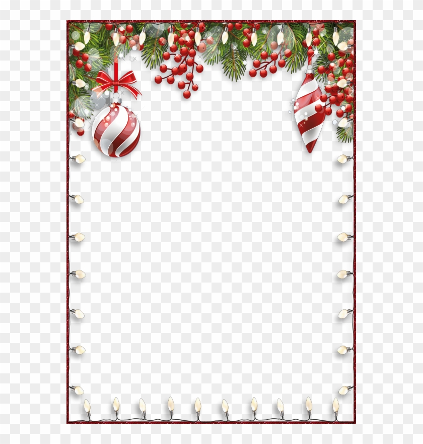 Christmas Stationary Borders - Transparent Christmas Page Border Clipart