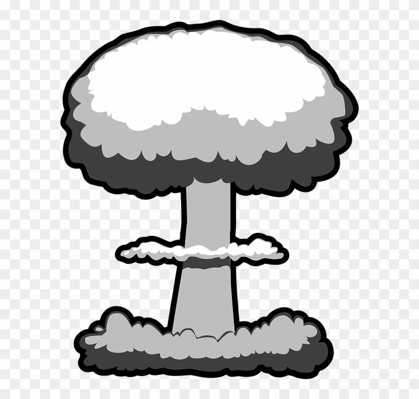Black And White Download Collection Of Free Explosion - Nuclear Explosion Clip Art - Png Download