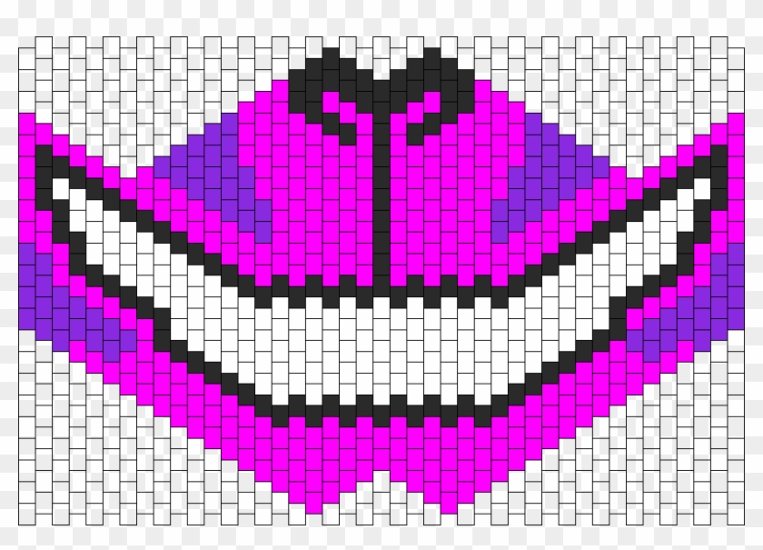 Cheshire Cat Kandi Mask Bead Pattern - Bruges Clipart