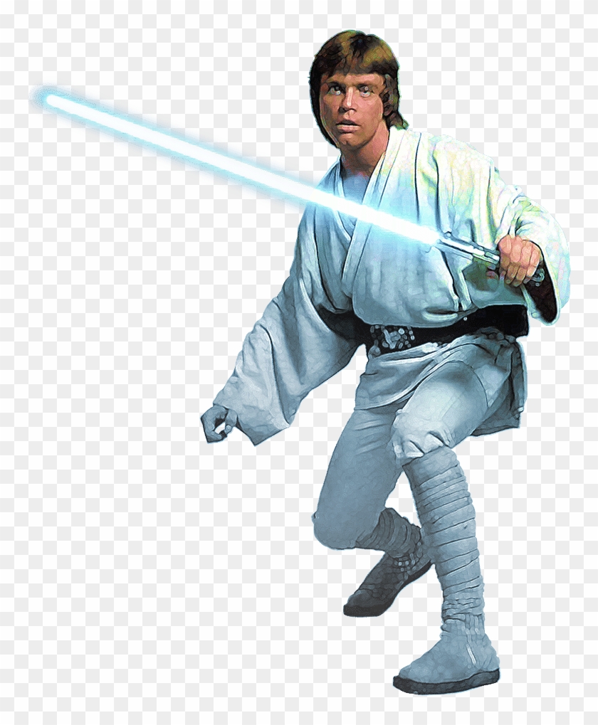 After Dropping His Blue Lightsaber, Along With A Hand - Luke Skywalker Transparent Background Clipart #32944