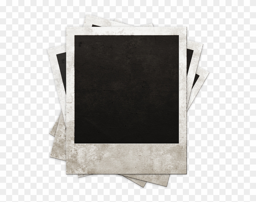 Retro Stacked Polaroid Photo Frames - Wood Clipart