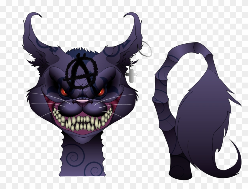 Cheshire Cat Vector By Pyc-art - Creepy Cat Transparent Clipart #33278