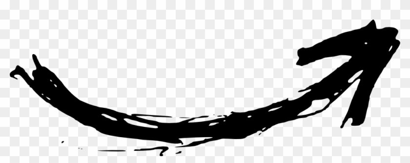 Free Download - White Hand Drawn Arrow Png Clipart