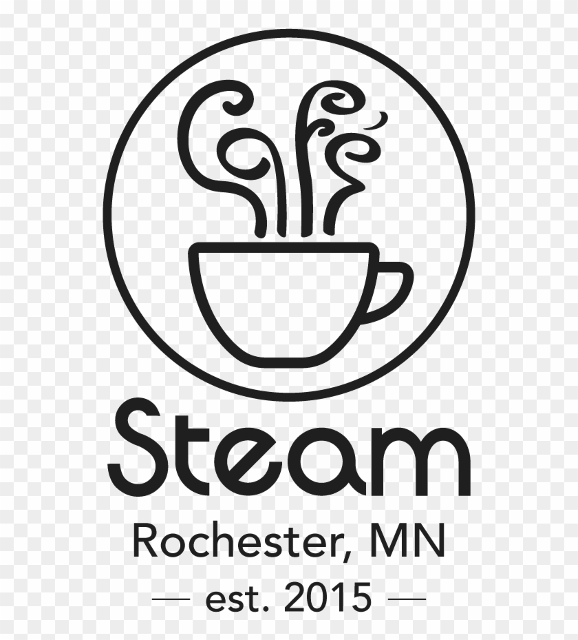 24 Nov Steam Logo Black - Cafe Logo Black And White Clipart #33487