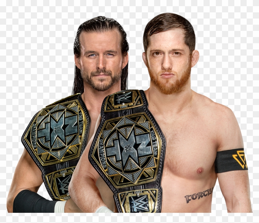 Here's Adam Cole, Stealing Bobby Fish's Arm Because - Wwe Adam Cole Nxt Tag Team Champion Clipart