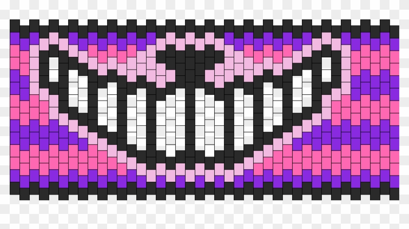 40 Cheshire Cat Grin Kandi Pattern - Cheshire Kandi Cuff Patterns Clipart
