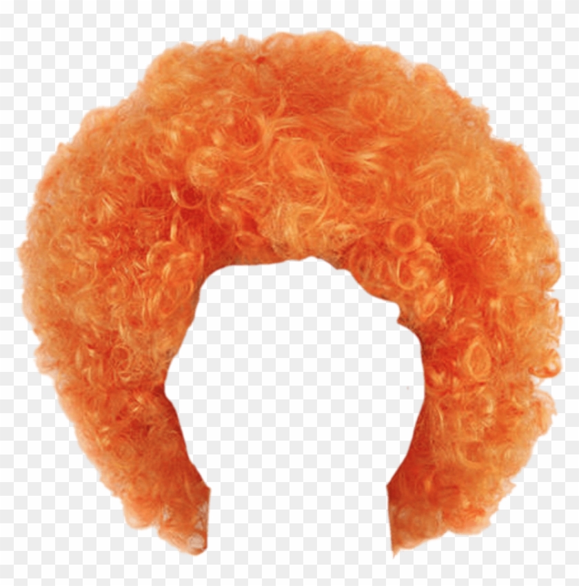 Wig Orange Curly - Peluca Naranja Png Clipart