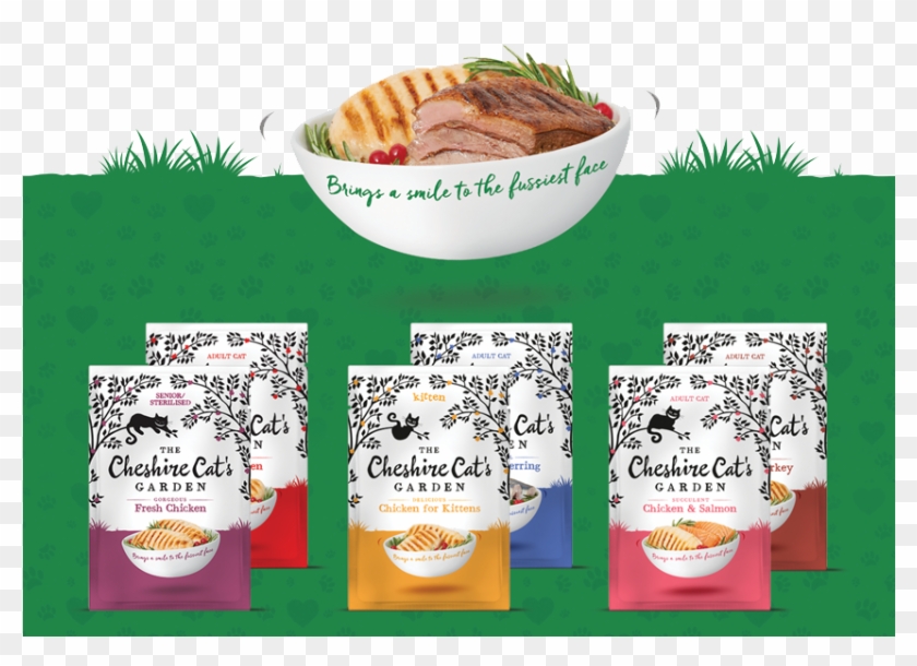 Cheshire Cat's Garden Chicken And Herring Cat Pouch Clipart