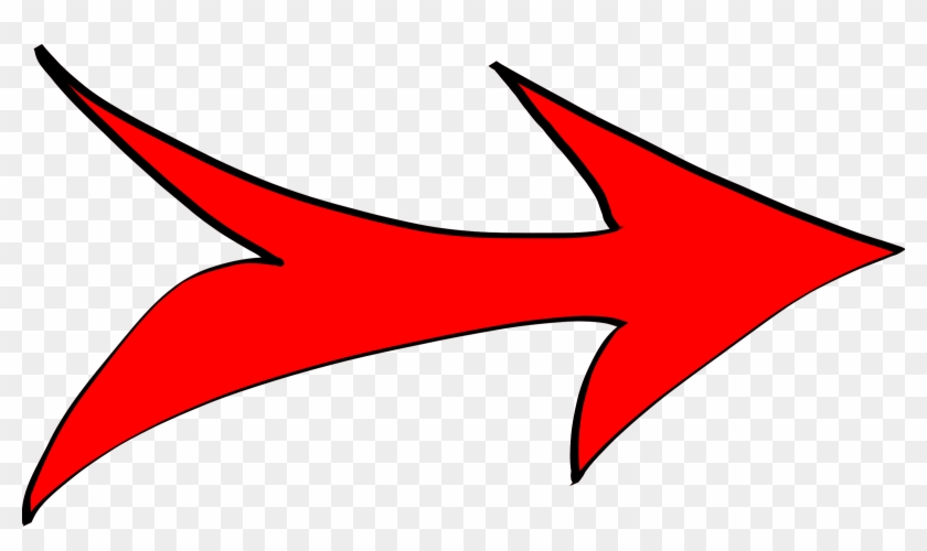 Drawn Arrow Red - Red Arrow Clip Art - Png Download
