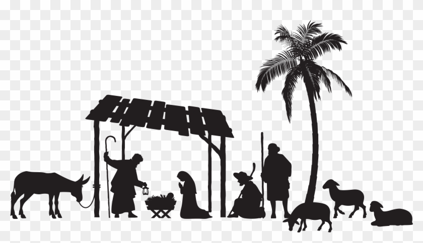 Nativity Scene Silhouette Png Clipart #33953