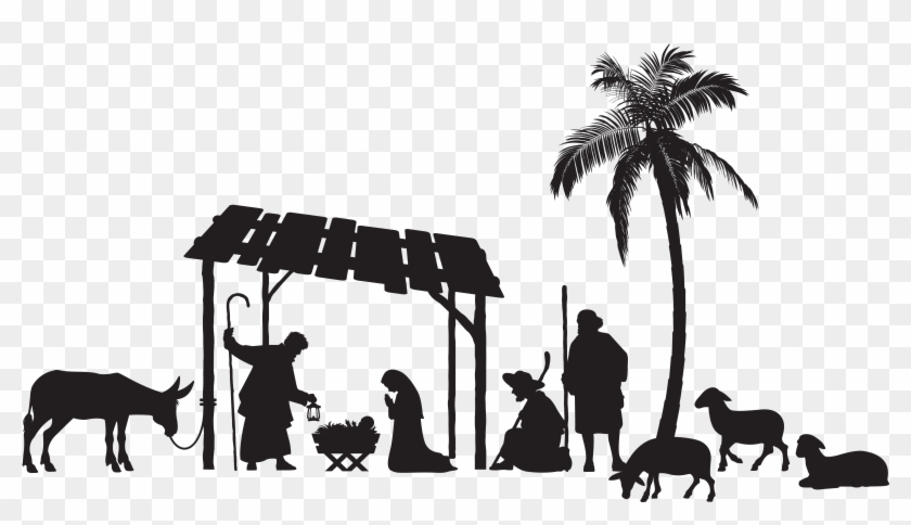 Nativity Scene Silhouette Png Clipart