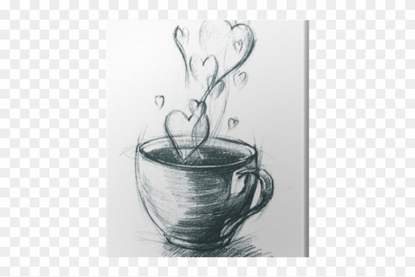 Drawn Coffee Heart Steam - Asking Someone Out Poem Clipart