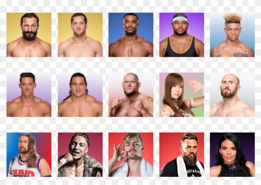 Adam Cole Andrade "cien" Almas Akam Rezar Bianca Belair - Collage Clipart