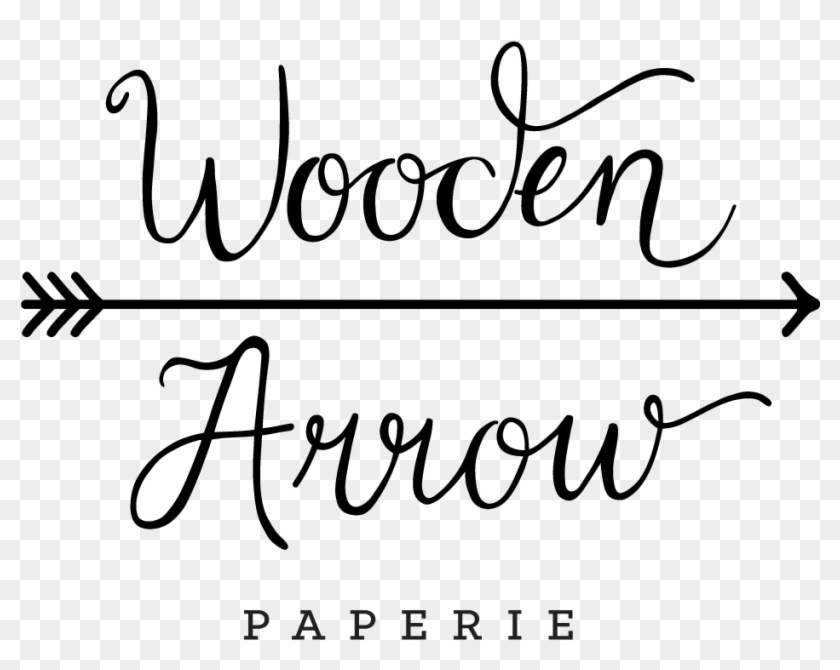 Drawn Arrow Wedding - Calligraphy Clipart #34140