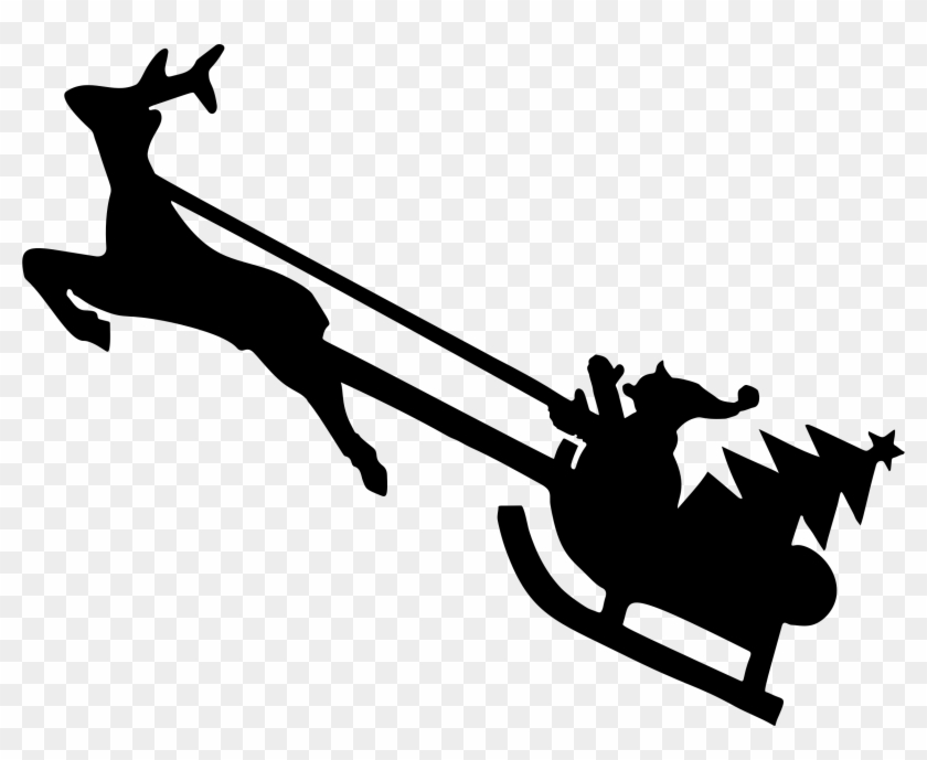 Christmas Reindeer Silhouette Jpg Free Download - Christmas Reindeer Silhouette Clipart #34248