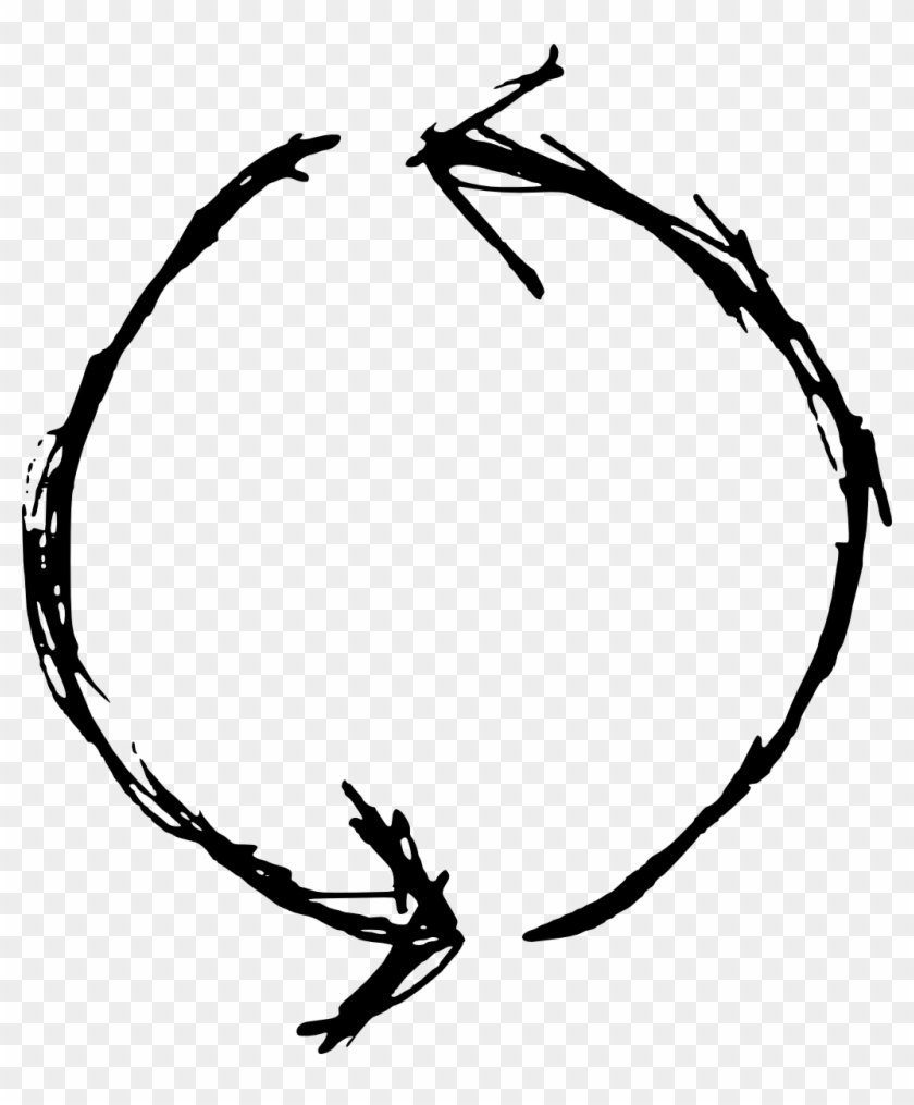 Hand Drawn Circle Arrow Png Clipart #34564