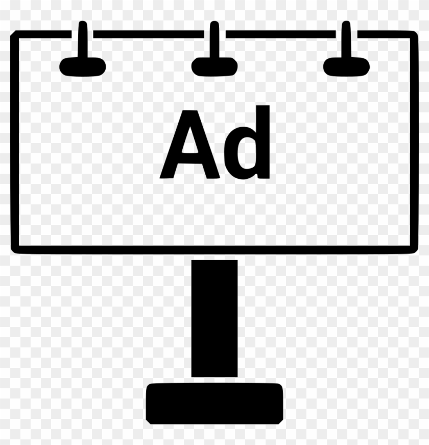 Billboard Clipart Svg - Billboard Icon Black And White Png Transparent Png #34654