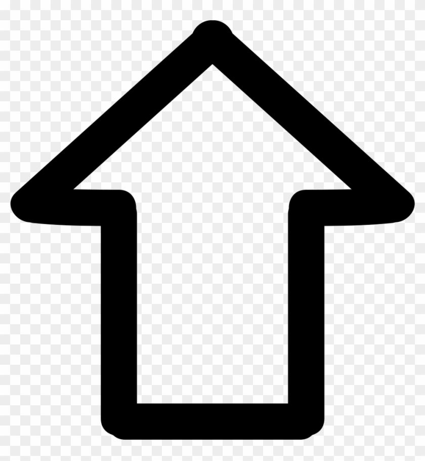 Up Arrow Hand Drawn Outline Comments - Up Arrow Hand Drawn Clipart