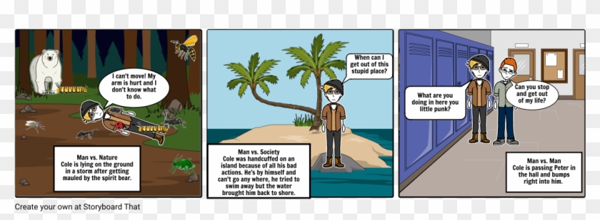 Touching Spirit Bear - Perspective Comic Boat Island Clipart