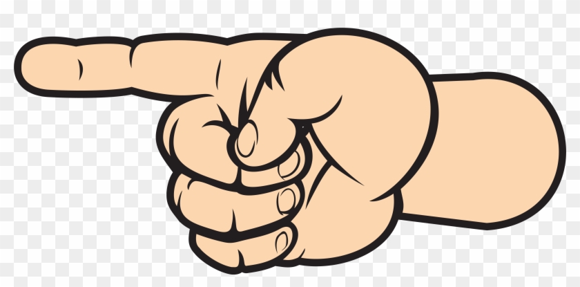 Funky Clipart Hand Drawn Arrow - Cartoon Hand Arrow Png Transparent Png #34814