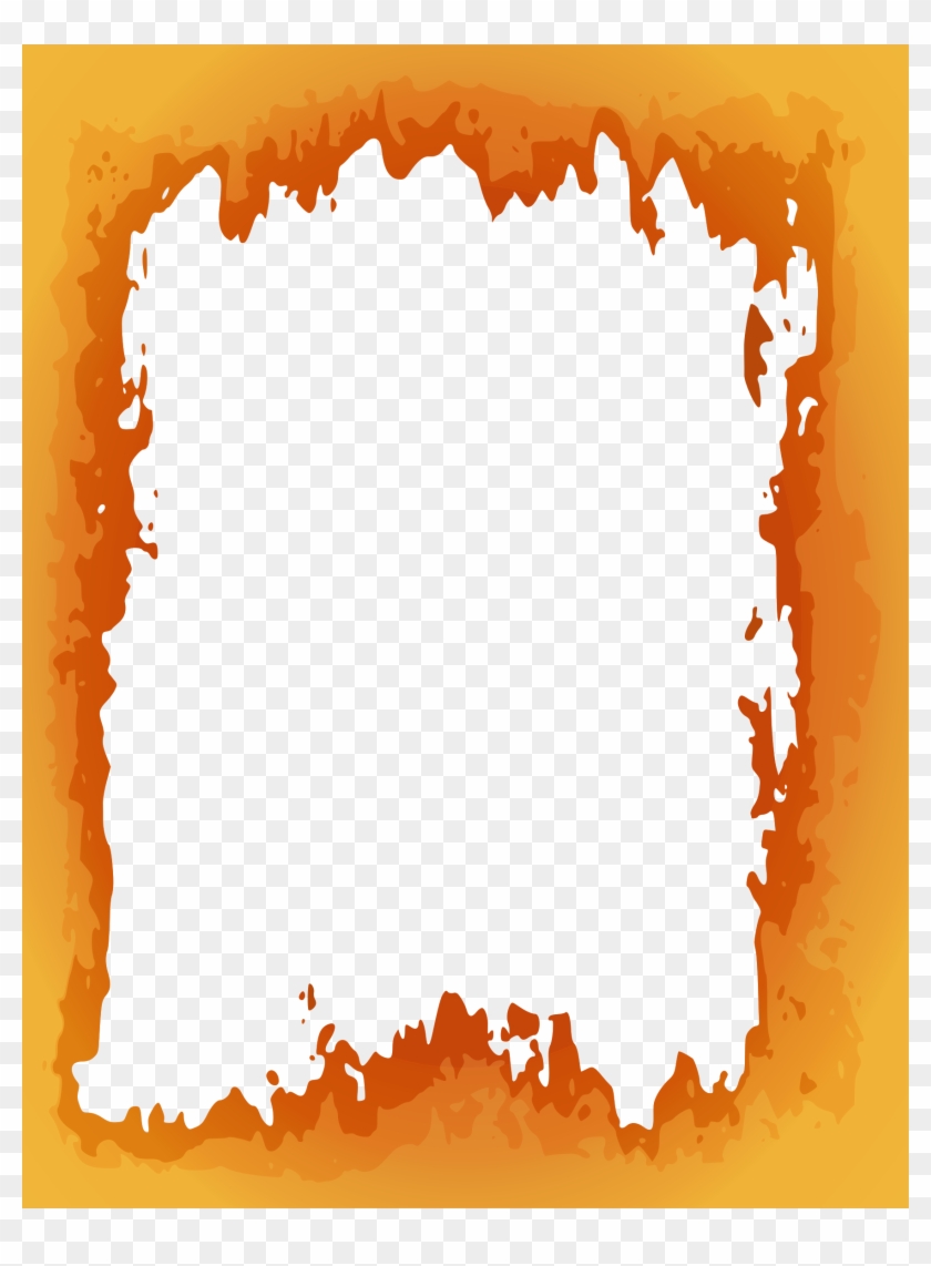 Fire Border Png With Transparent Background - Fire Border Transparent Png Clipart #34909