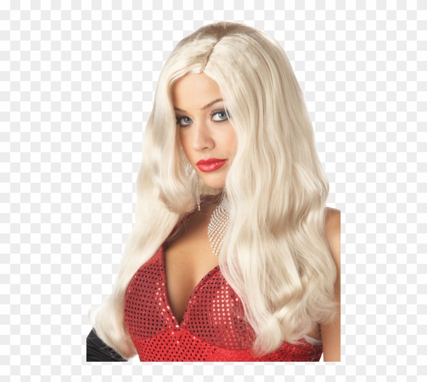 Silver Screen Sinsation Blonde Wig - White Witch Alice In Wonderland Costume Clipart #34995